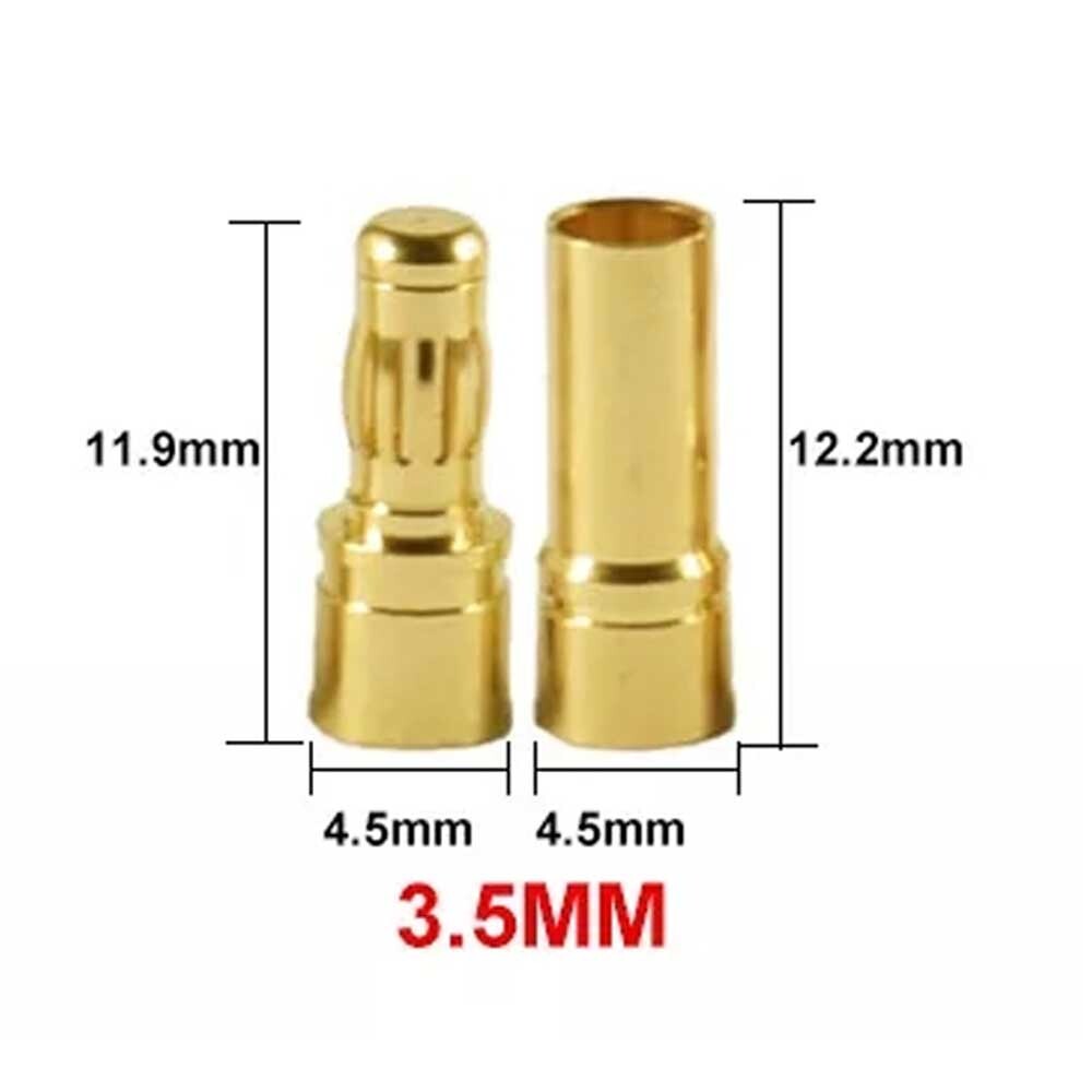 40pcs 3.5mm Banana Bullet Connector Plug Male Female for Battery Motor Brushless