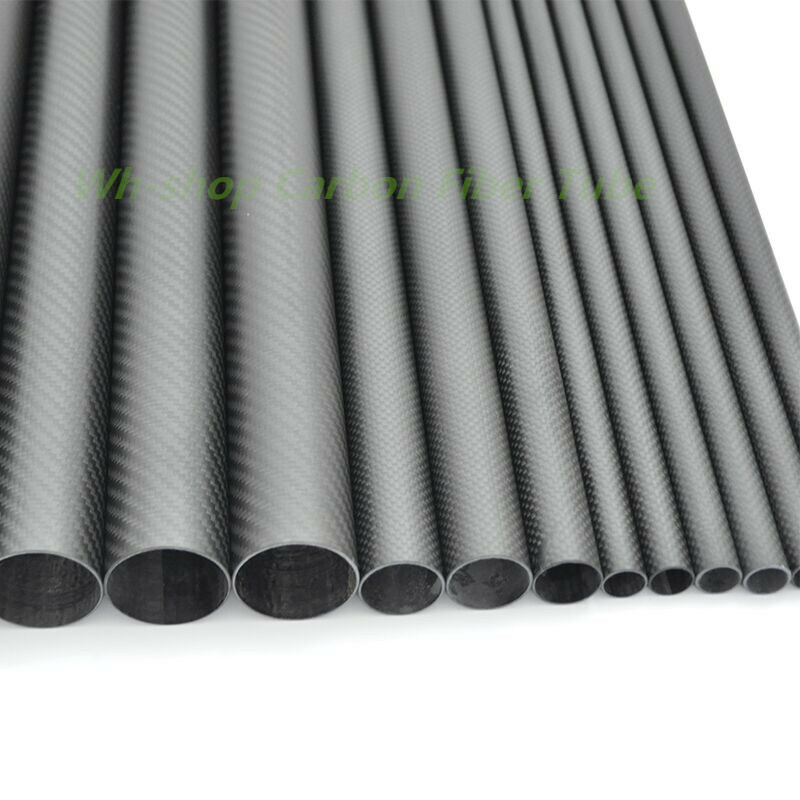 3K Carbon Fiber Tube 5 8 10 12 16 20 22 25 30 32 34 40 42 44 50 60mm x500mm Pipe