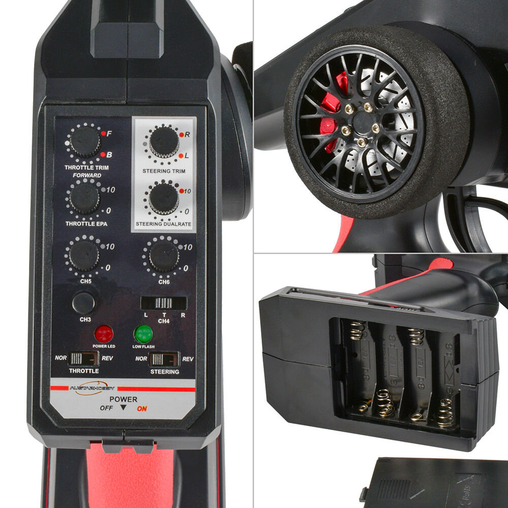 AUSTAR RC Transmitter and Receiver 2.4G 3CH 4CH 6CH for 1/10 1/8 Crawler TRX4