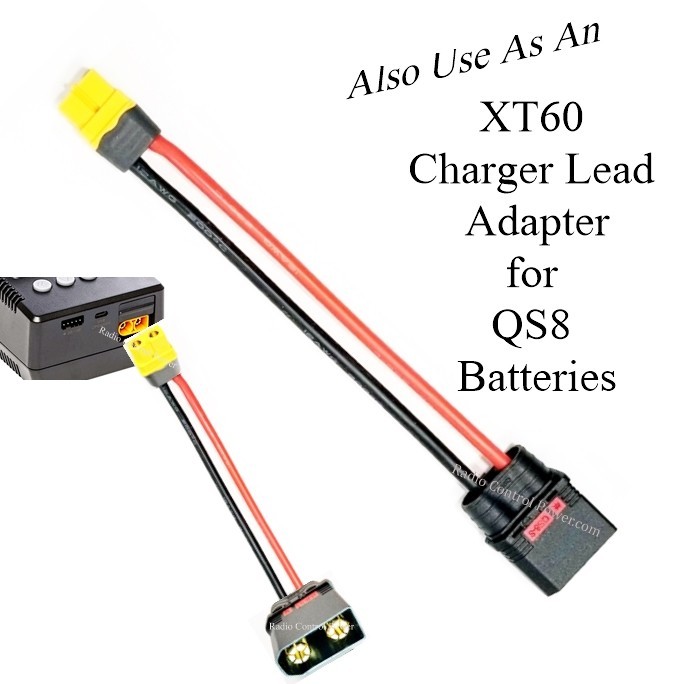 RCP-QS8 Male to XT60 Female 12 AWG Choose Wire Length