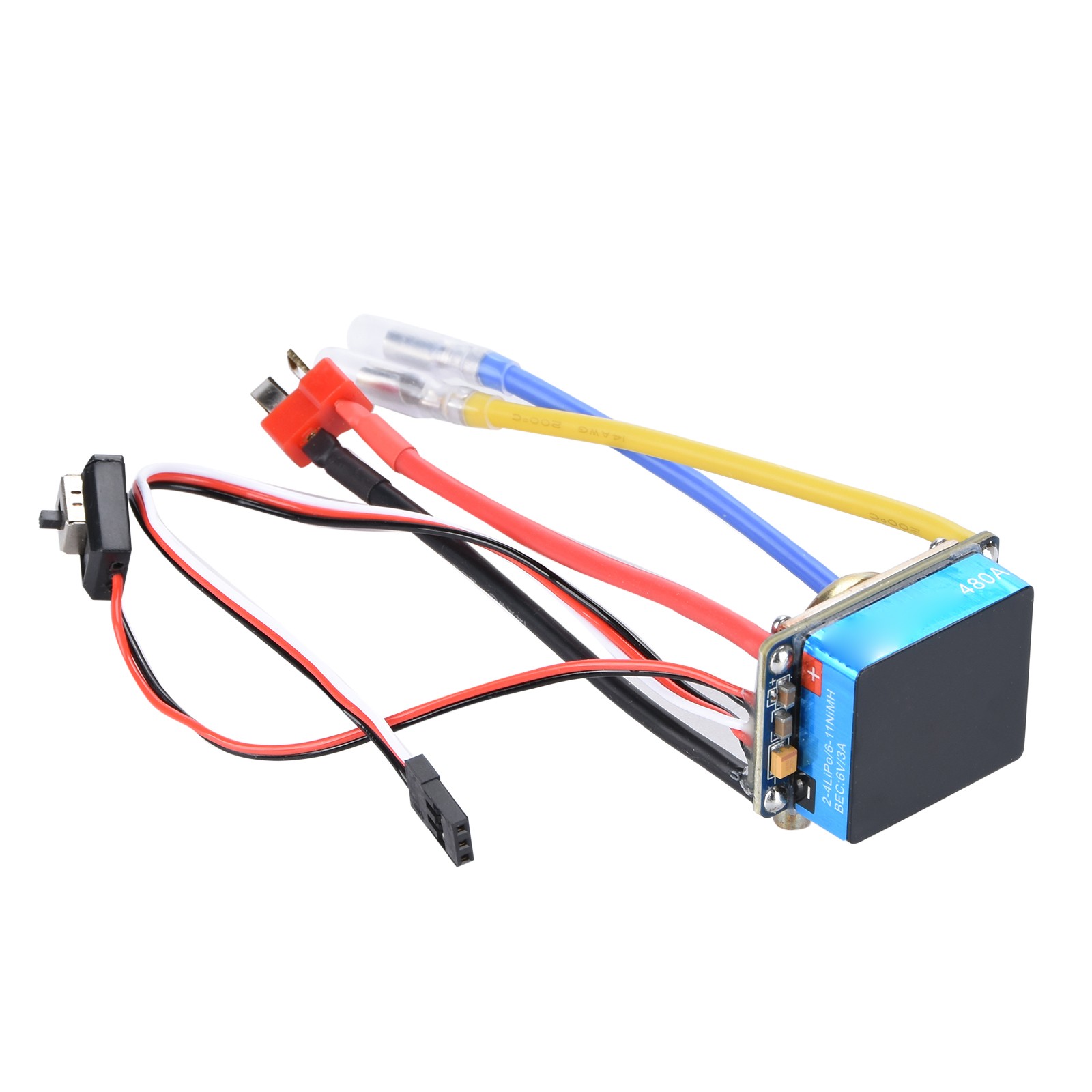 New 480A 2-4S Waterproof Brushed ESC For 550 775 Brushed Motor RC Car Boat