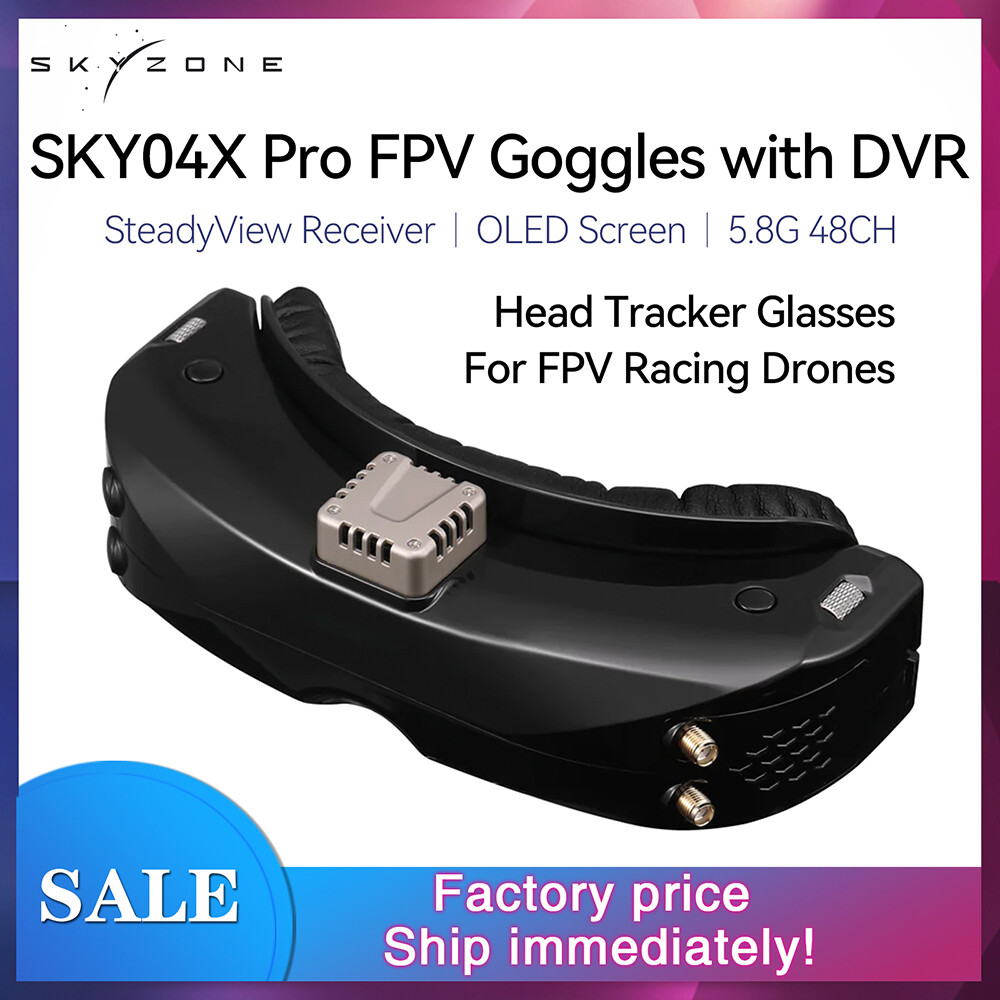 SKYZONE SKY04X PRO OLED 5.8G 48CH Steadyview Receiver 1920X1080 DVR FPV Goggles