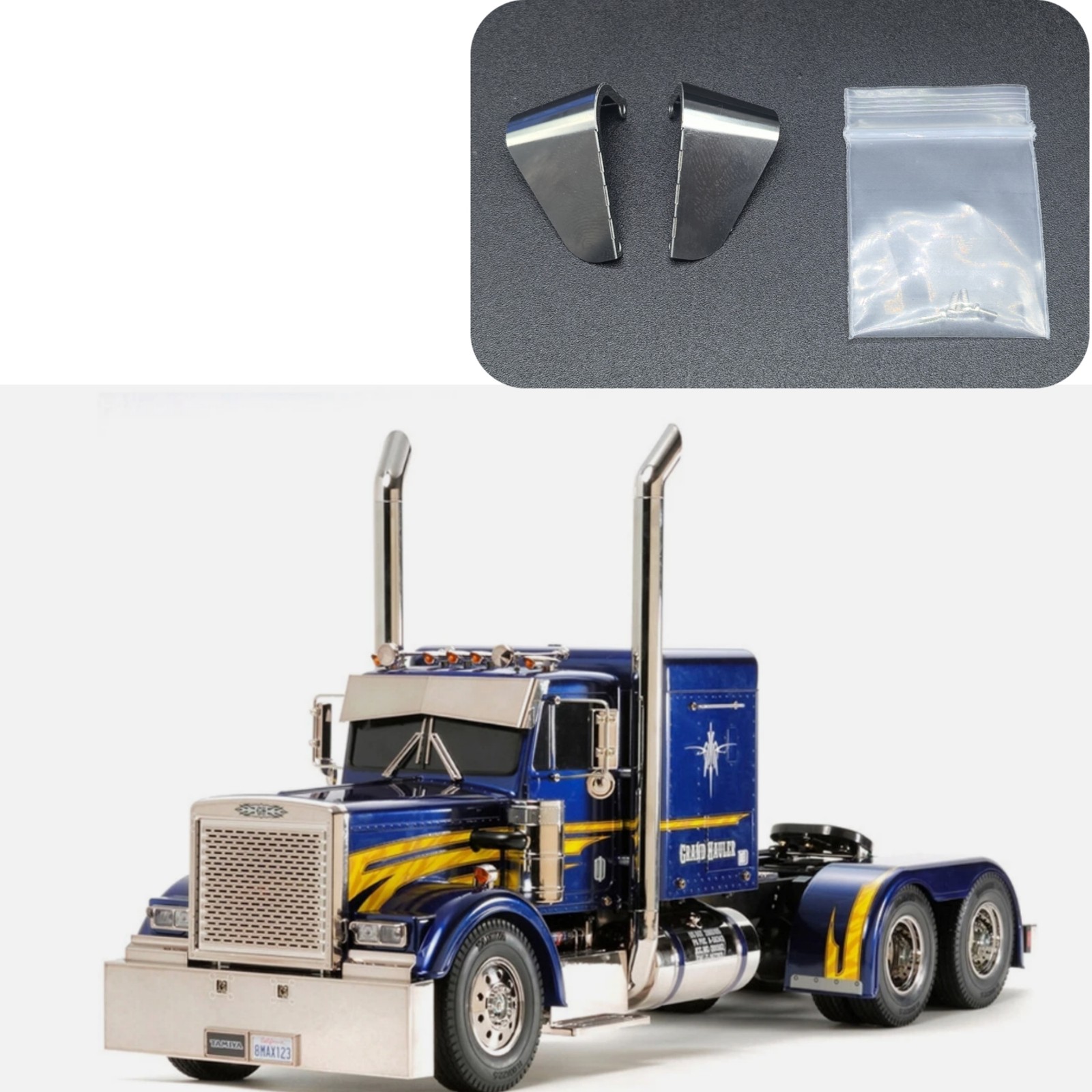 Air Filter Windshield for Tamiya 1/14 RC Truck King Hauler 56301 56344 DIY Parts