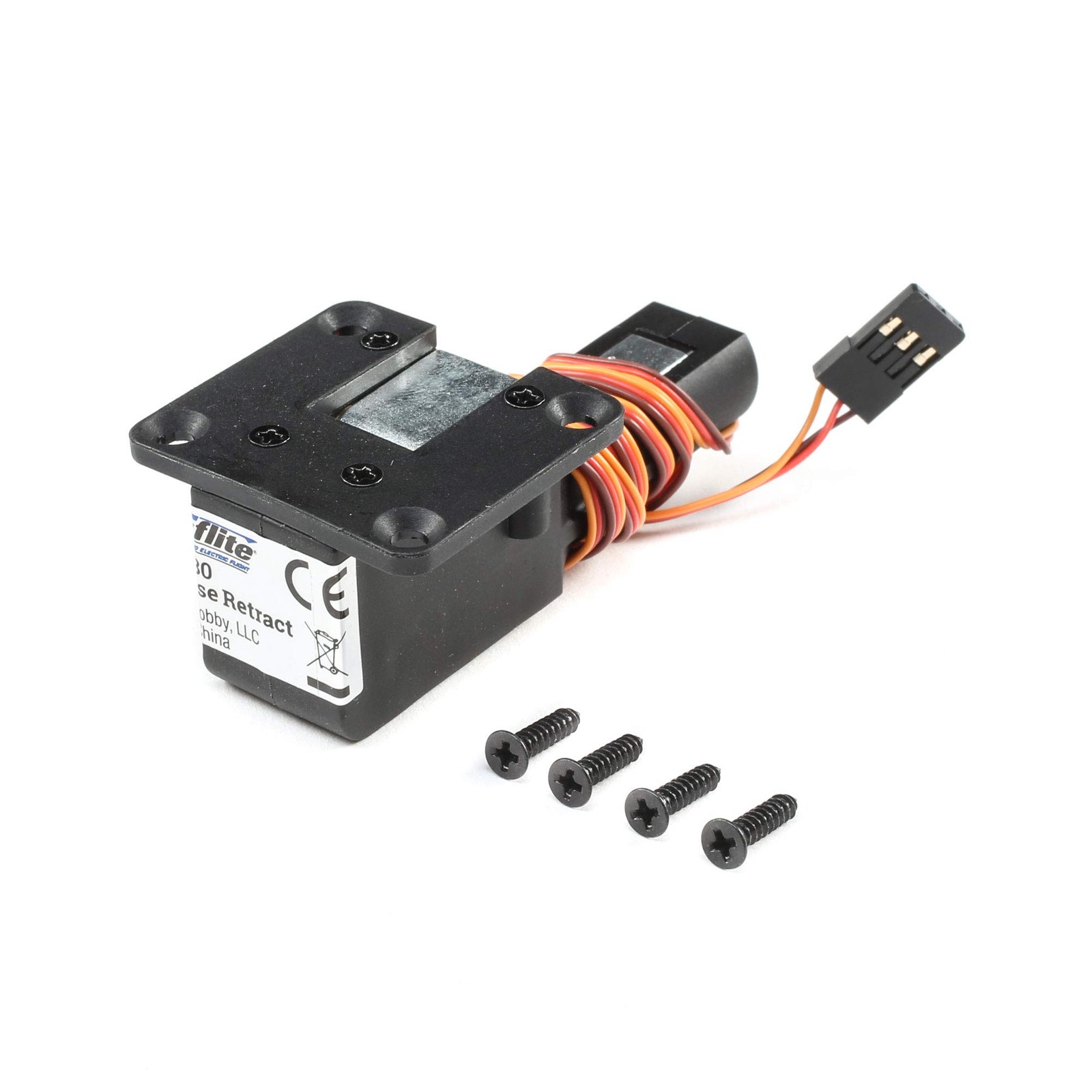 E-flite Nose Gear 90 deg Electric Retract- EFLG130 3 X 4 X 1.07 Inches, Black