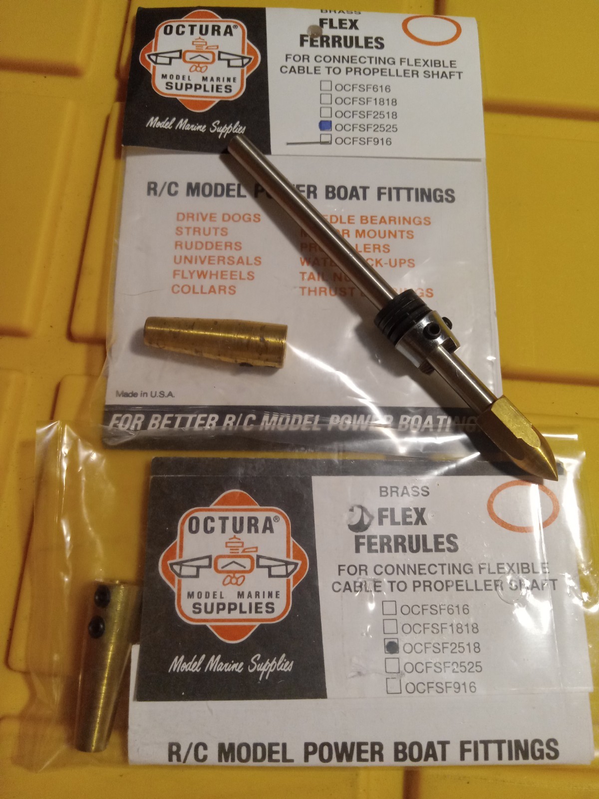 OCTURA .250 1/4″ SHAFT, DRIVE DOG, THRUST WASHER PARTS ASSEMBLY.