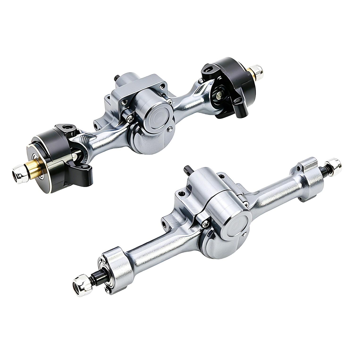 Front Rear Axle Assembly w/Brass Steering Knuckle For Axial SCX30 Bronco K10 ADE