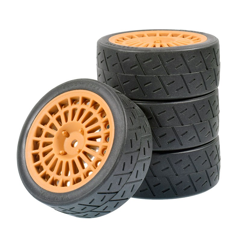 1/10 Onroad Touring Rc Car Wheels & Rubber Tires Set for Tamiya HSP HPI MST FW06