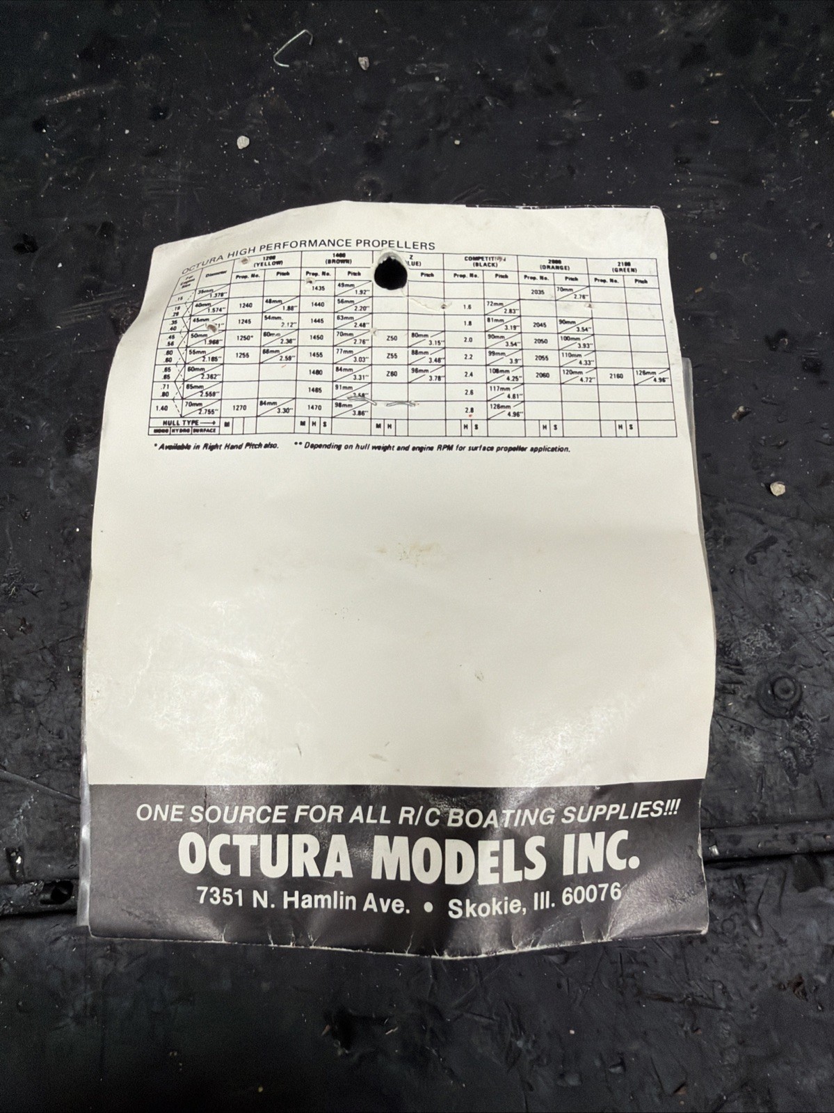 Octura Propeller 1457 3 Blade Rc Boat Left Hand