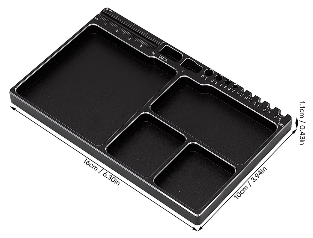 Magnetic Hardware Storage Tray Organizer Workstation 161x99x11mm