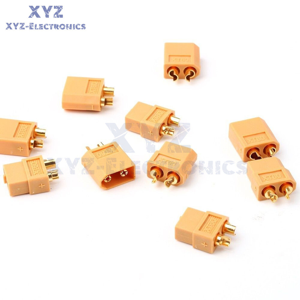 10Pairs 20PCS XT60 Bullet Connectors Plugs Male & Female For RC LiPo Battery