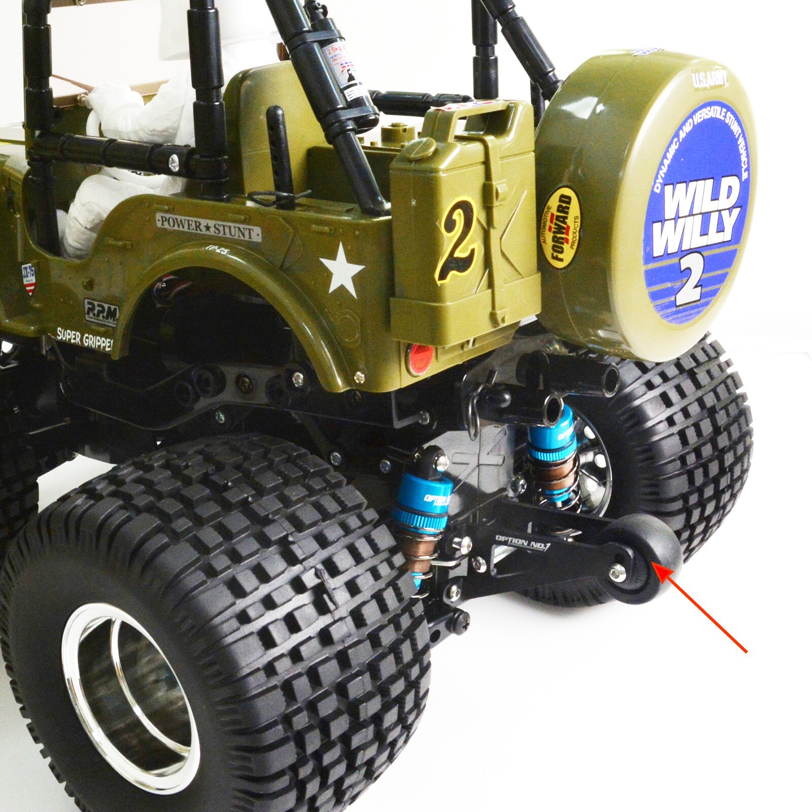 Aluminum Wheelie Bar For Tamiya 1/10 GF01/WR-02/Wild Willy2/G601/WR-02CB Chassis