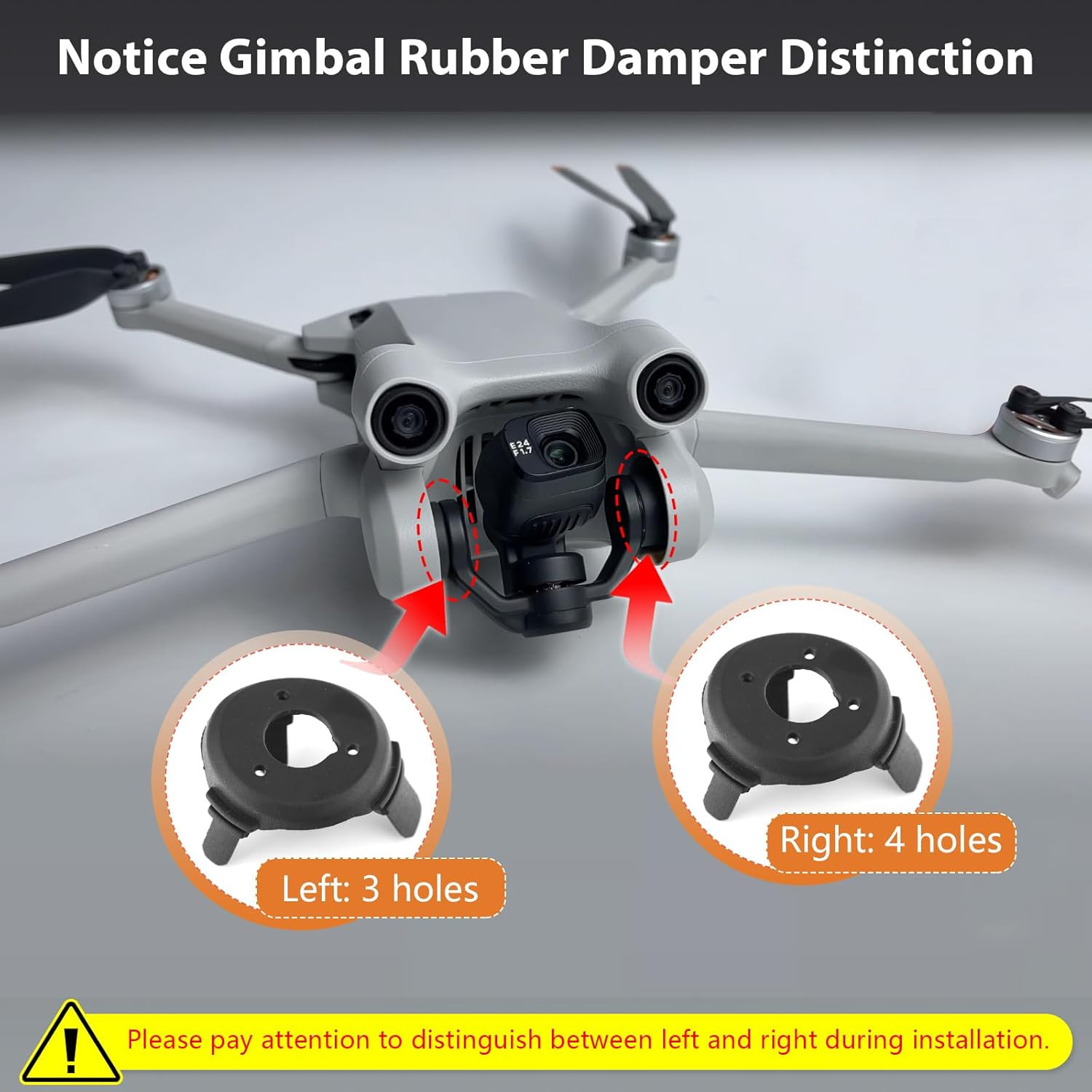Replacement for DJI Mini 3 Gimbal Shock Absorption Rubber for DJI Mini 3 Pro Dam