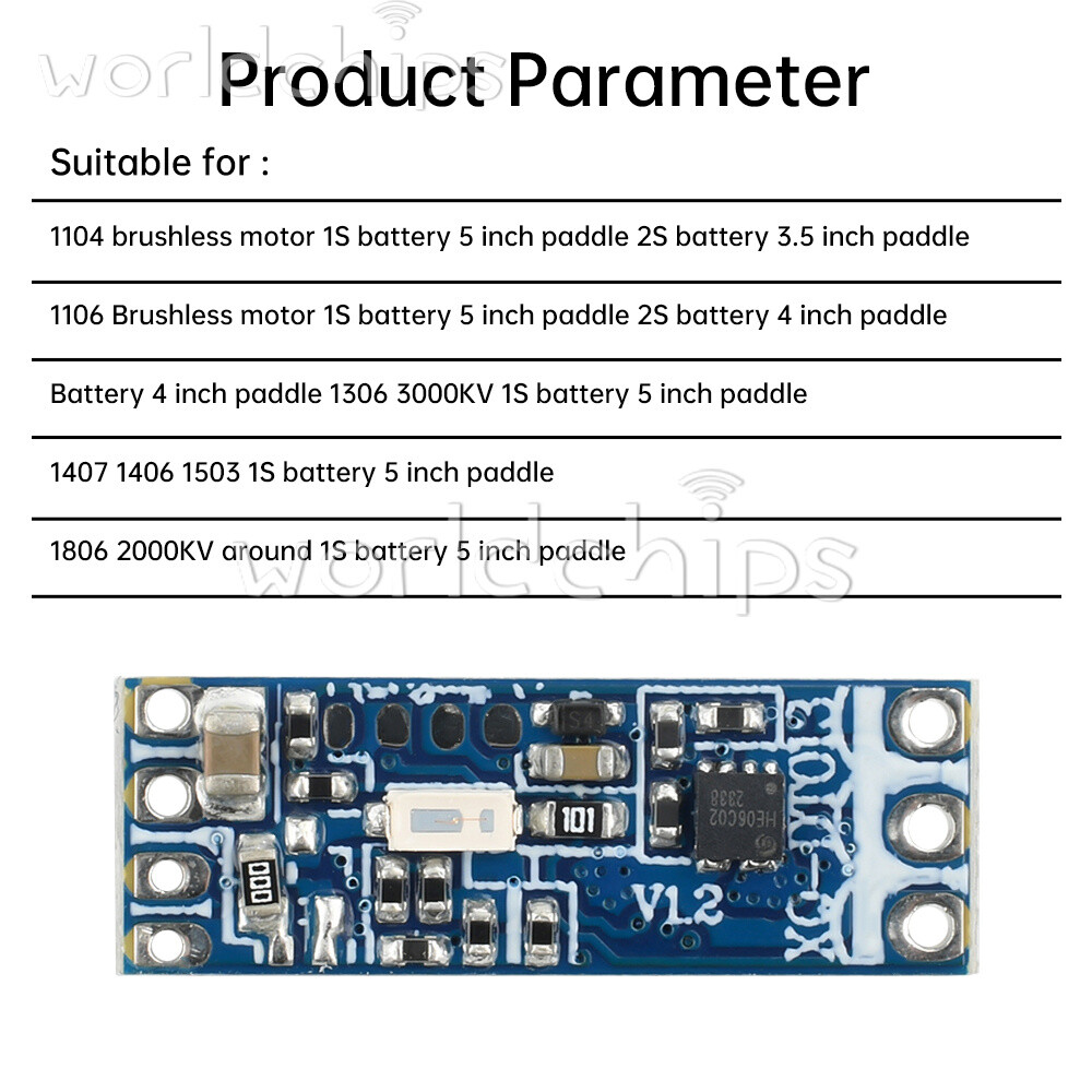 1S-2S 6A Micro Brushless ESC Motor Controller Board for 1104 1106 1306 1407 1503