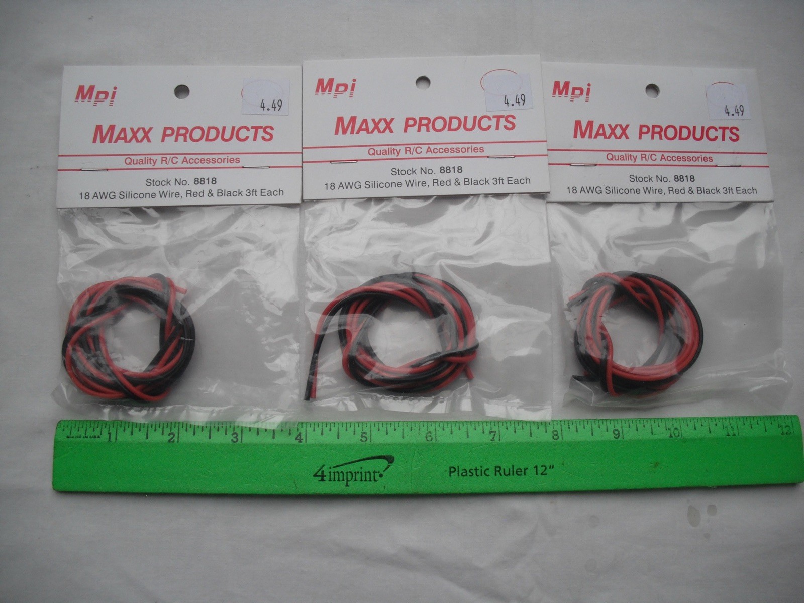 Lot of 3 Maxx Products Mpi 8818, 18 AWG Silicone Wire, 3′, RC R/C Plane Airplane