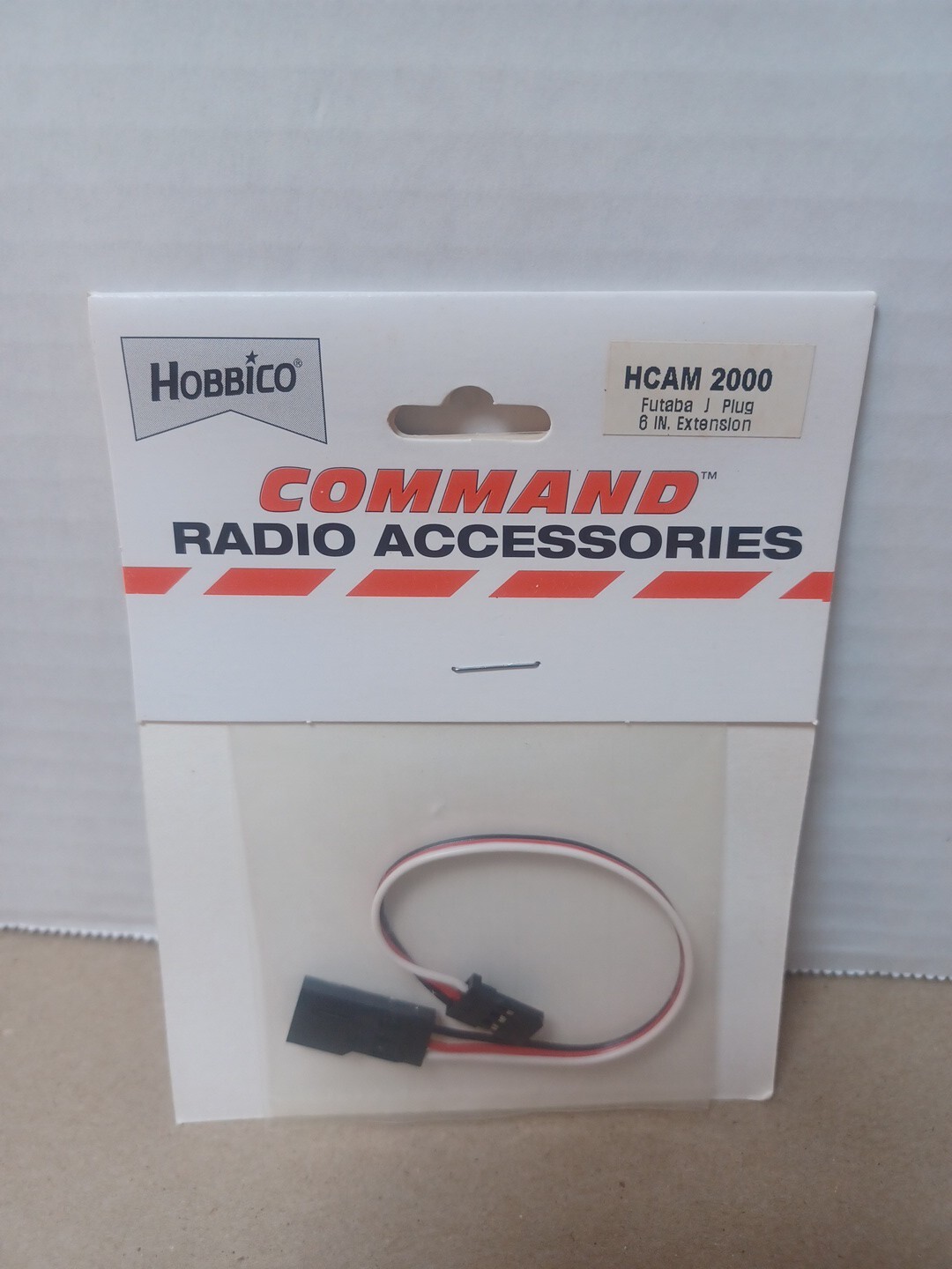 NIB Hobbico HCAM 2000 – 6″ Extension – Futaba J Plug, Command Radio Brand New