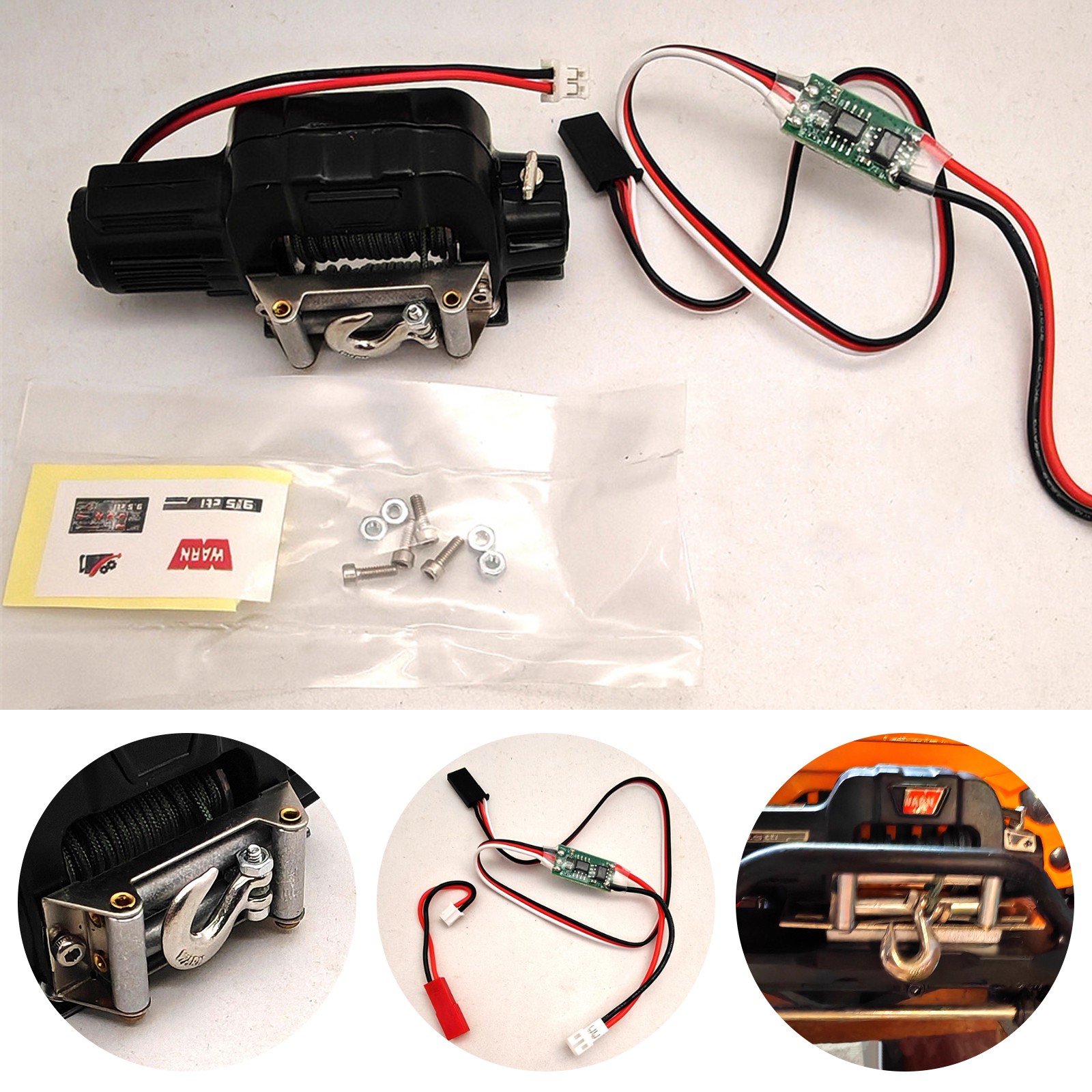Metal Winch+Control line For 1/12 MJX Compatible 4/5/6 Channels Remote Controls