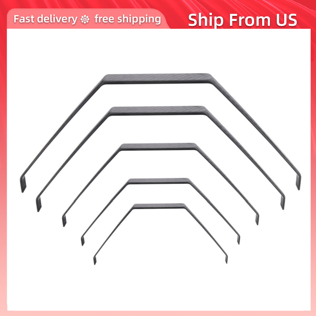 1pc 85*254*125*20mm EXTRA 260 30E Carbon Fiber Landing Gear For RC Airplane