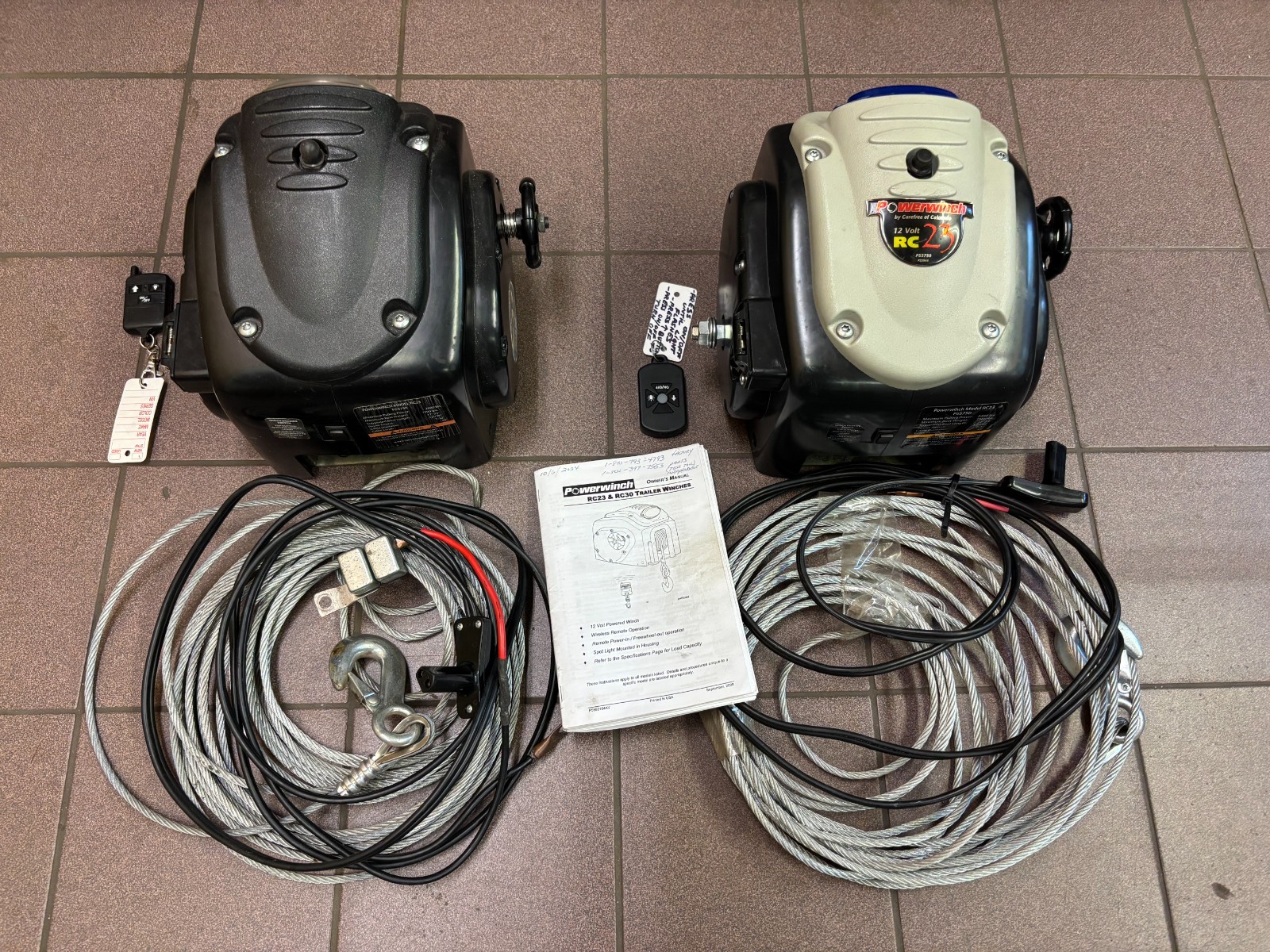 Pair of Powerwinch RC23 Winches For Parts or Repair