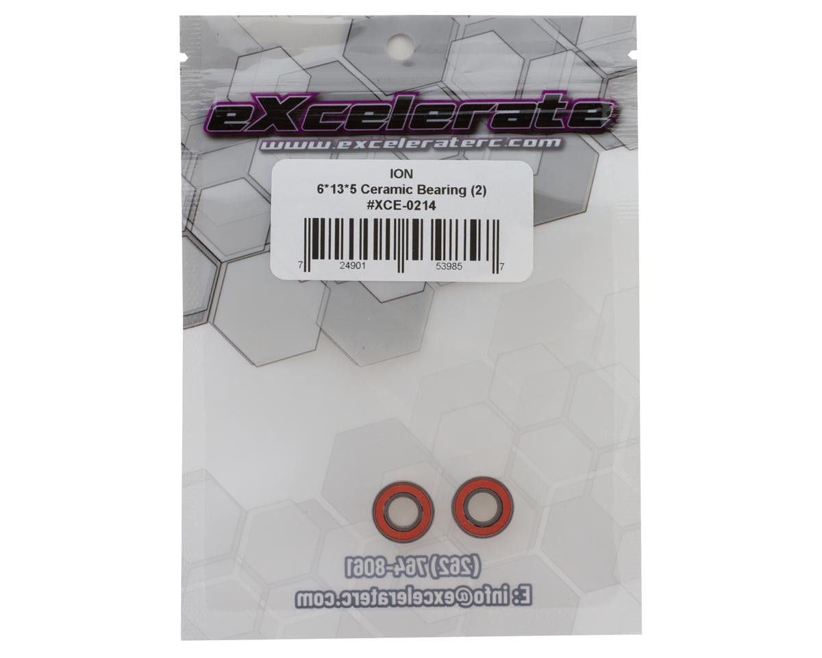eXcelerate ION 6x13x5mm Ceramic Rubber Sealed Bearings (2) [XCE-0214]