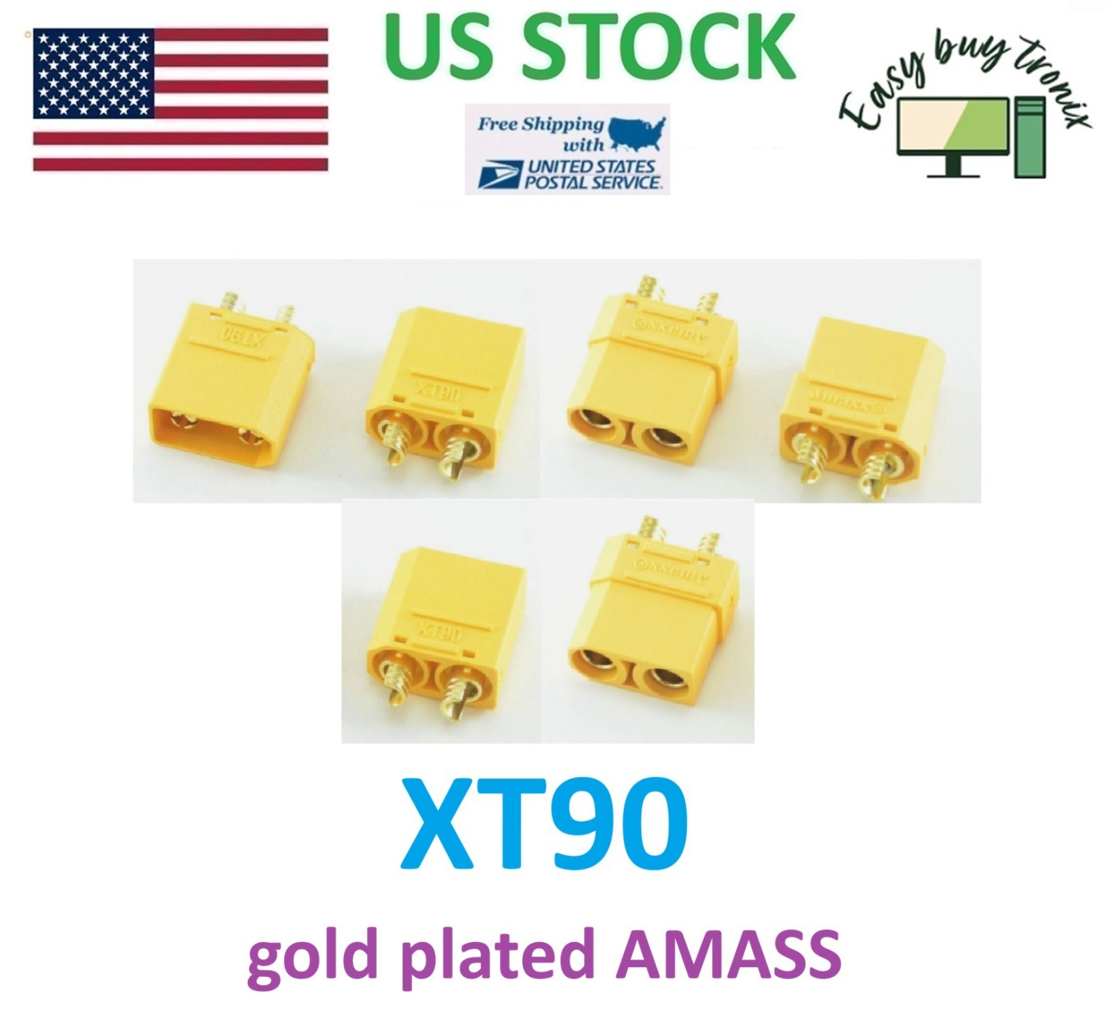 20Pcs 10Pairs 10Male + 10Female XT90 connectors high quality