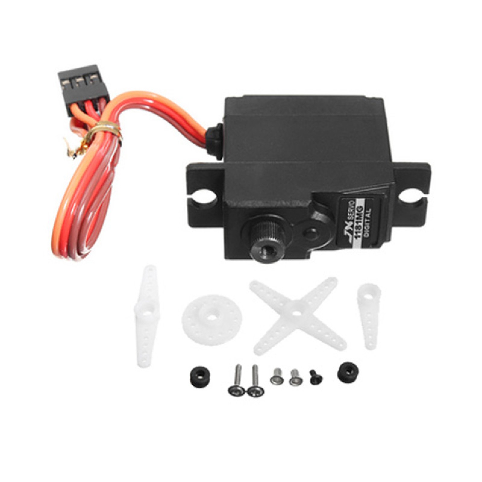 Metal Steering Gear Servo Set For WPL 1/16 RC Car B14 B16 Tow Hook SCX10 D90 A
