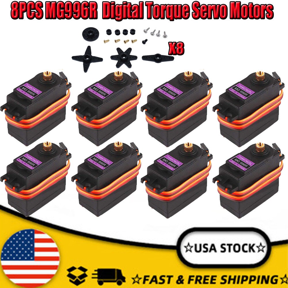 8PCS MG996R 180° Metal Gear Digital Torque Servo Motor For Futaba RC JR Racing