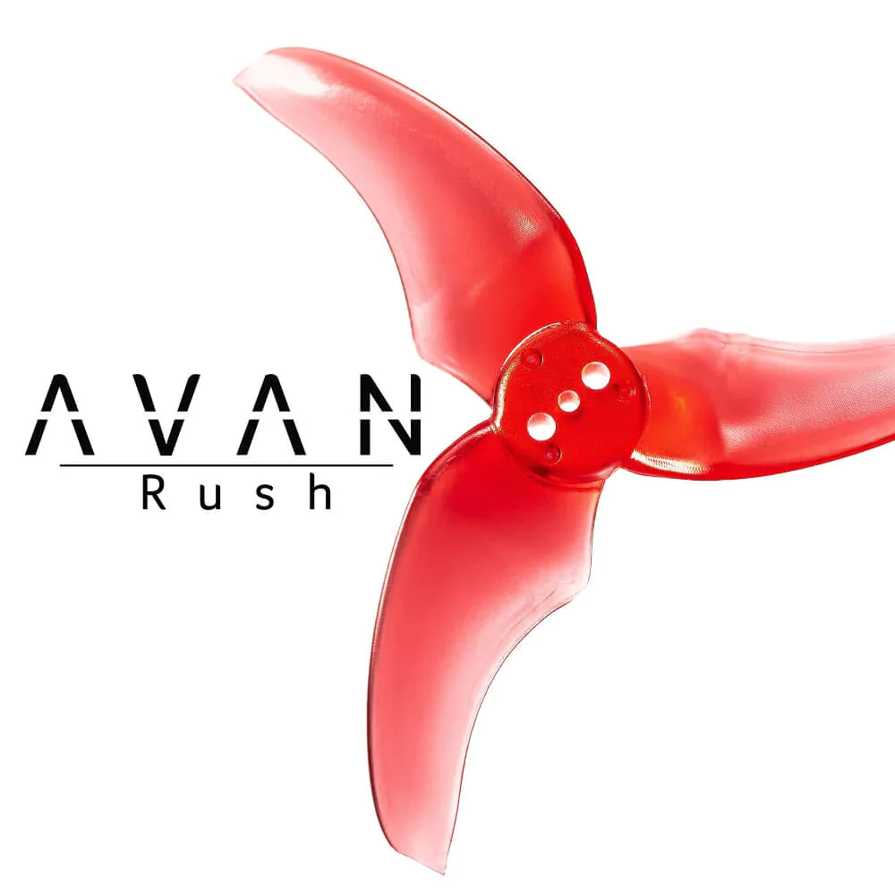 2 Pairs Emax AVAN 2.5-Inch 3-Blade Propellers 2 CW + 2 CCW for 1106 1104 (Red or