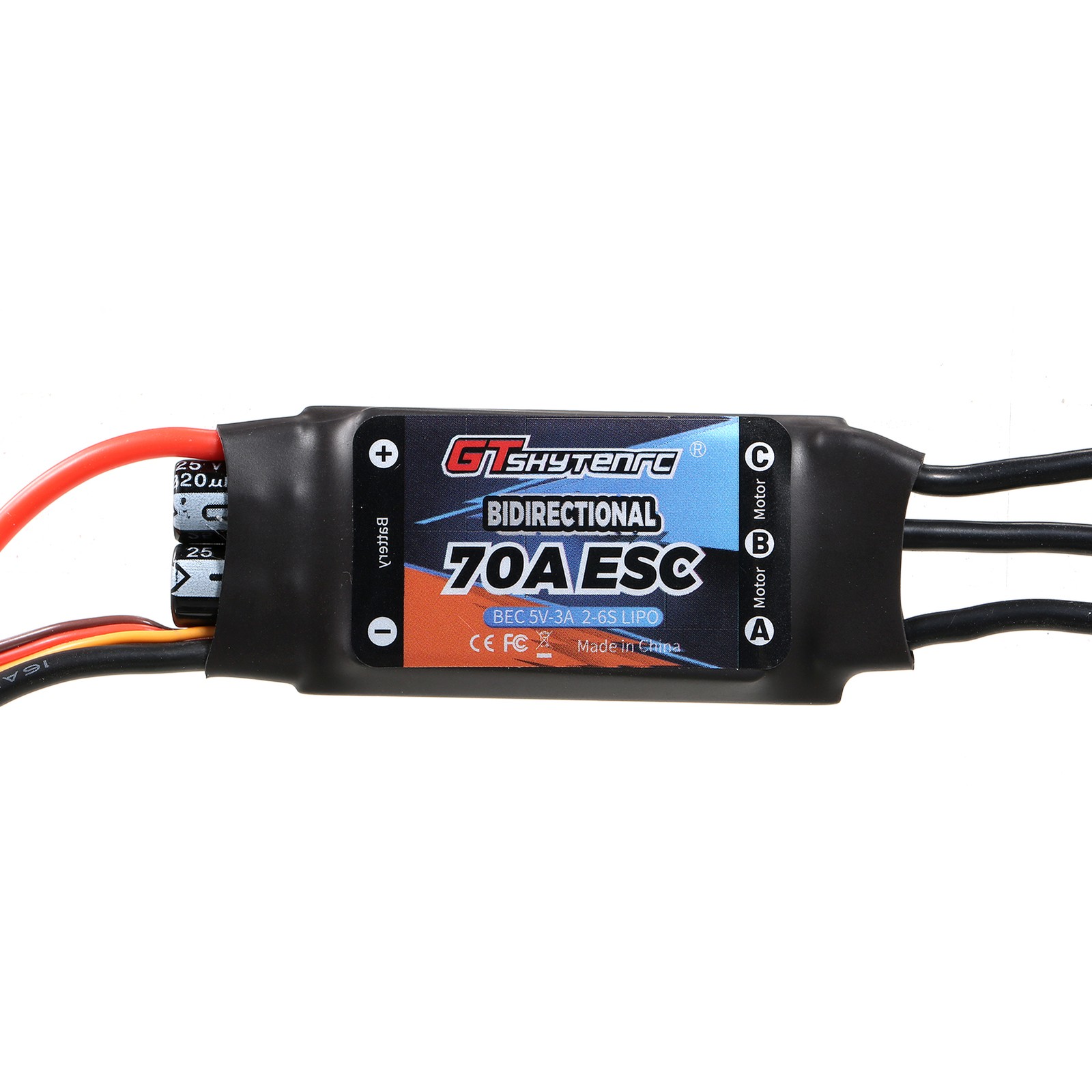 GTSKYTENRC Bidirectional 70A Brushless ESC For Remote Control Car/Boat/ Rem FKBI