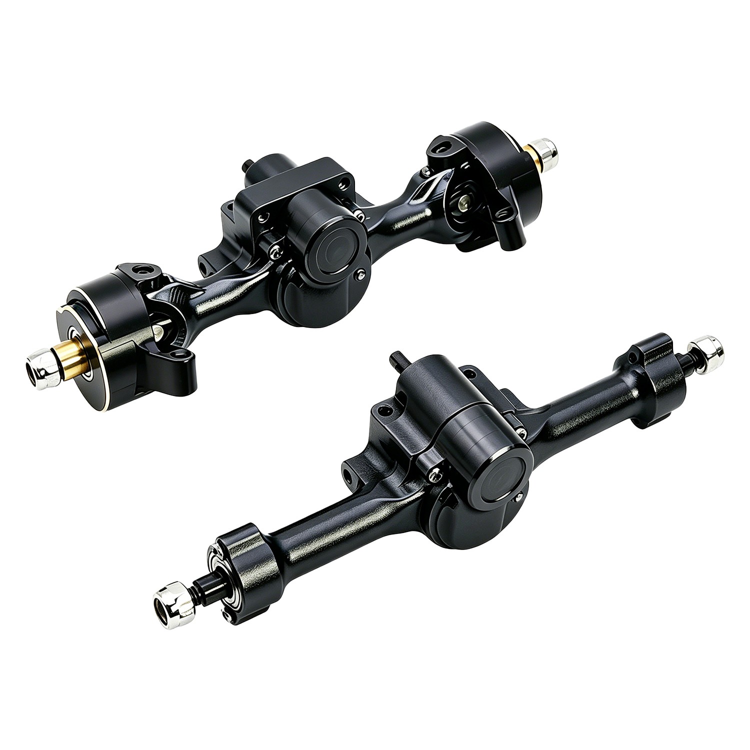 Front Rear Axle Assembly w/Brass Steering Knuckle For Axial SCX30 Bronco K10 ADE