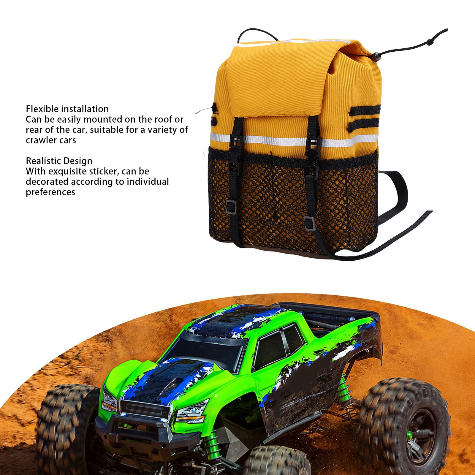 RC Simulation Backpack Oxford Cloth RC Simulation Storage Bag For 1/8 RC Crawler