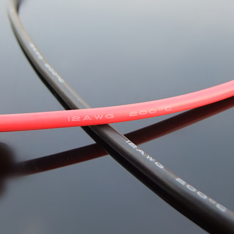 Flexible Soft Silicone Wire Cable 8/10/12/14/16/18/20/30 AWG Black Red RC Cable