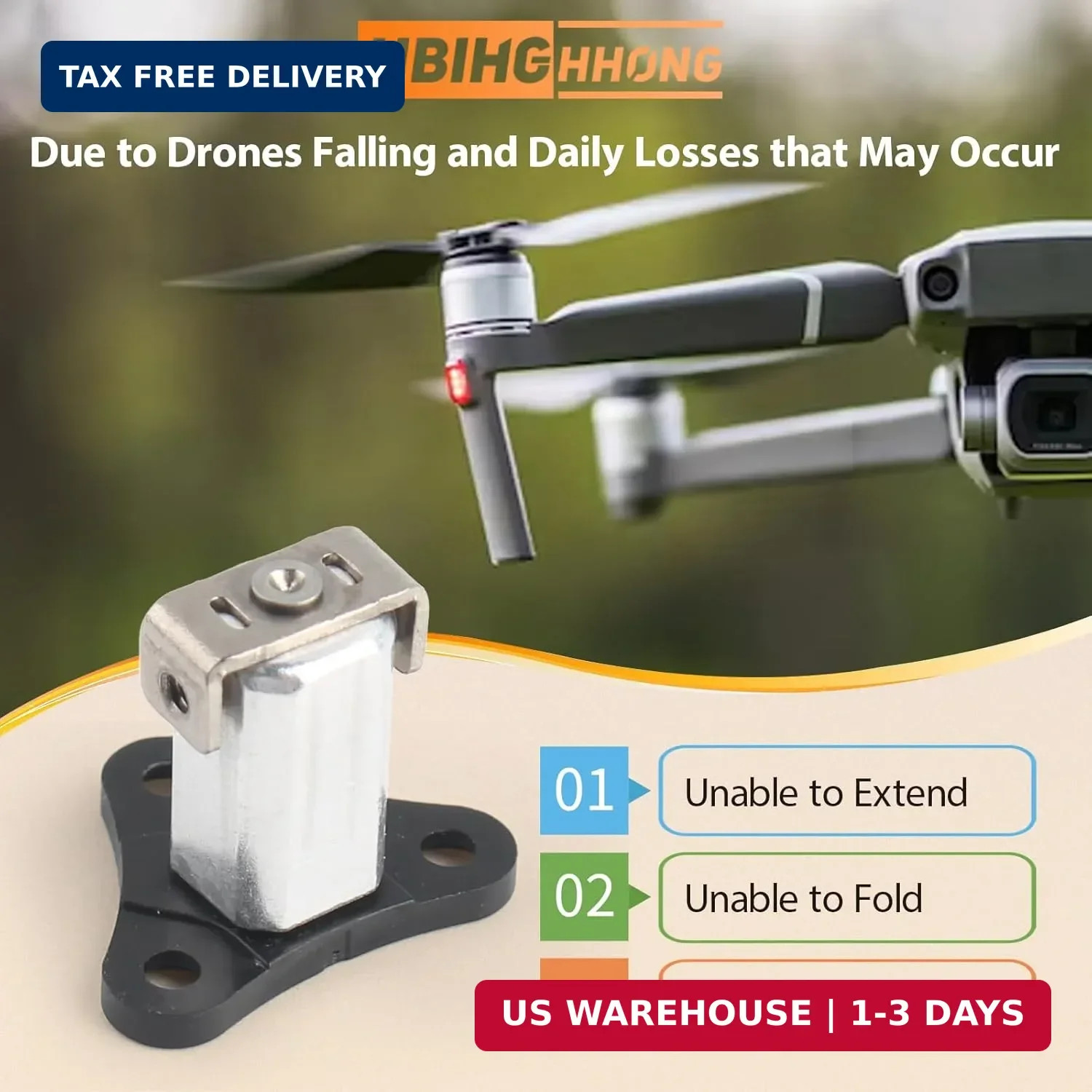 Front Arm Axis Replacement for DJI mini 4 pro/Mini 3 Front Arm Hinges Arm Shaft