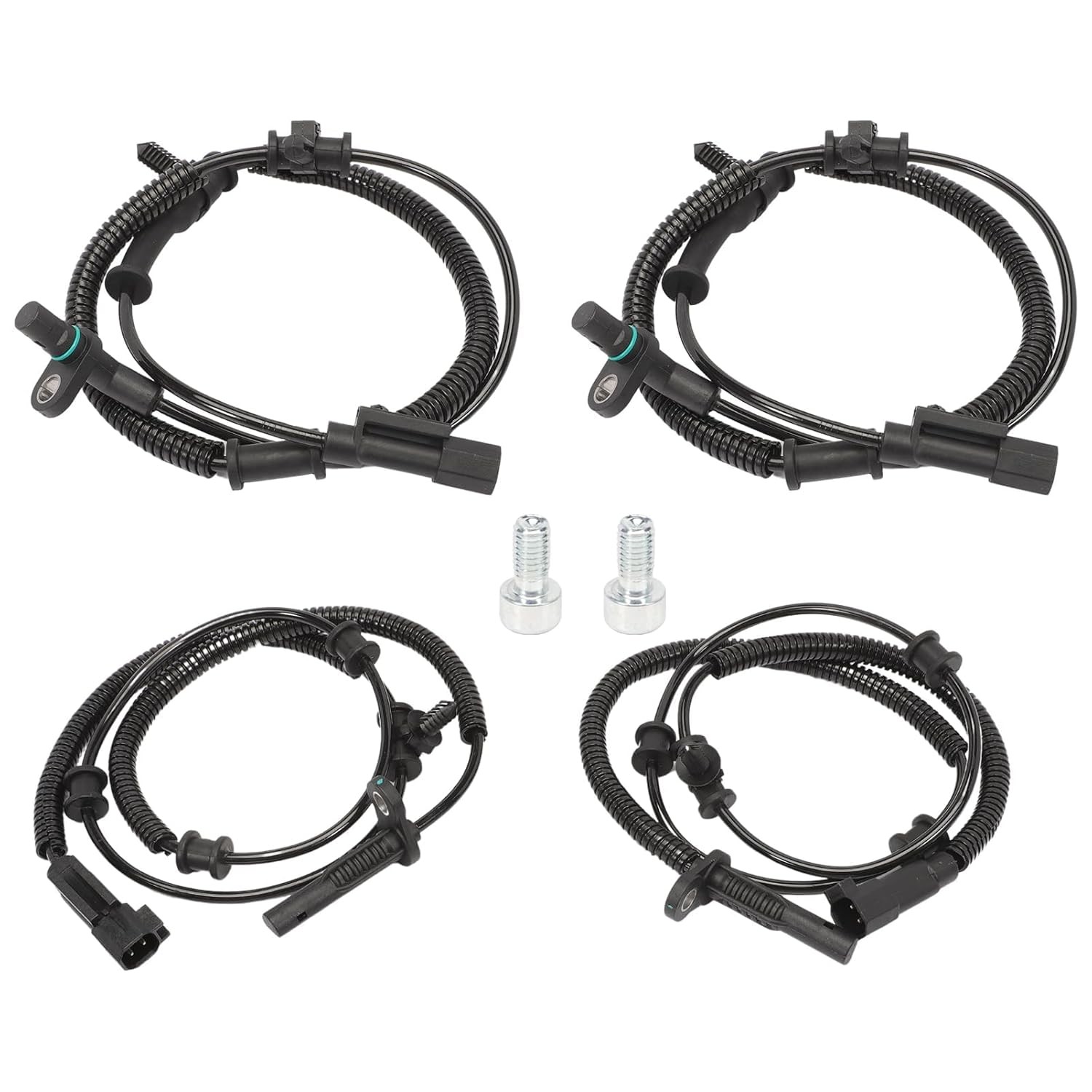 4Pcs Front & Rear ABS Wheel Speed Sensor Compatible for 2013-2018 Ram 1500, 2019