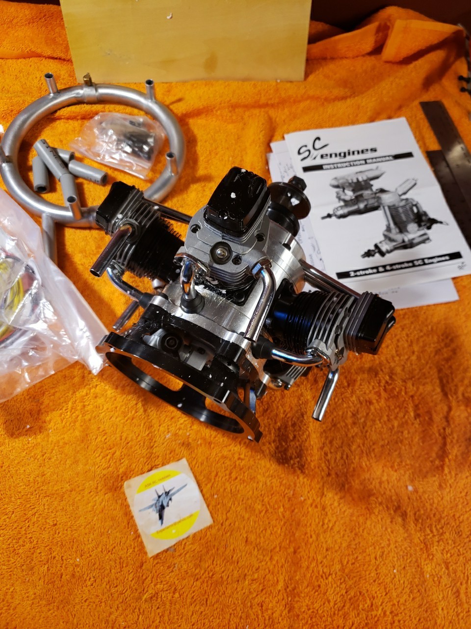 SC Engine – SC FS400AR – 5 Cylinder 64cc Size 4 Cycle RC motor – New – KIK25