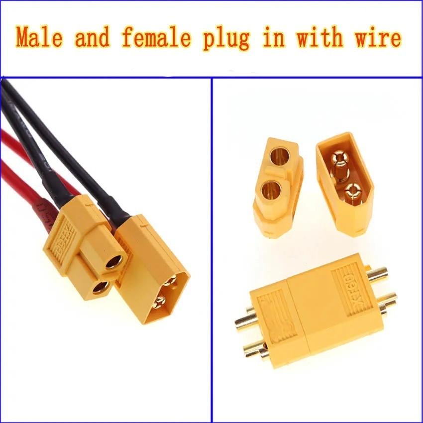 XT60 Male to Female Extension Cable 12AWG Silicone Wire 10cm 20cm 30cm