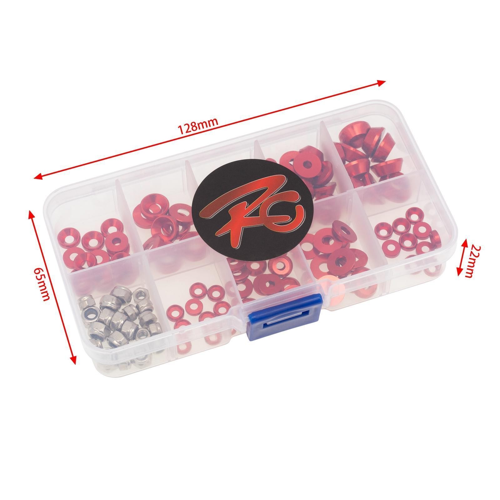 125pcs RC Car M2.5 M3 M4 Screw Gasket&Nuts For 1/10 1/8 Model Cars Upgraded b
