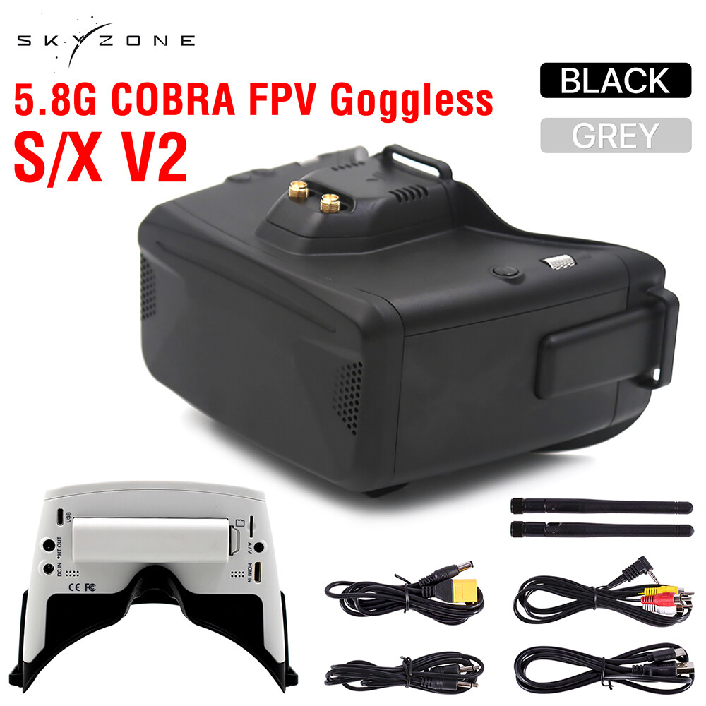 SKYZONE Cobra S / XV 2 800×480 4.3″Cobra / 1280×720 4.1″5.8G 48CH FPV Goggles