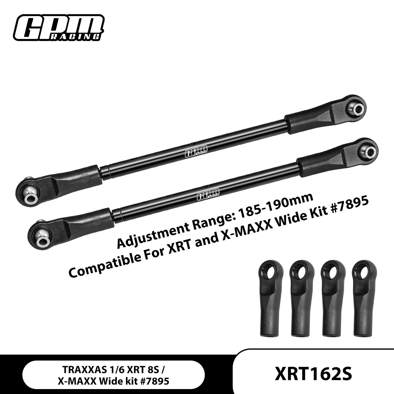 GPM Front Steering Tie Rod 185-190MM for TRAXXAS 1/6 XRT 8S Wide Xmaxx