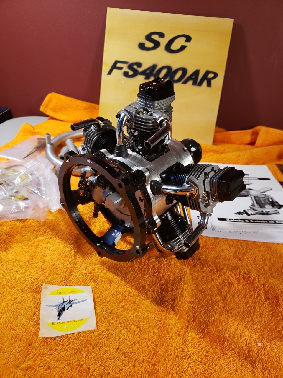 SC Engine – SC FS400AR – 5 Cylinder 64cc Size 4 Cycle RC motor – New – KIK25