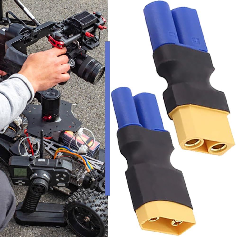 EC5 to XT90 Adapter,Xt90 to EC5 Connector without Wires RC Lipo Battery Connecto
