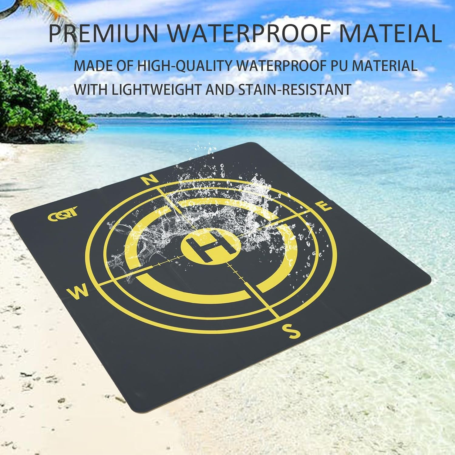 Drone Landing Pad Universal Waterproof Weighted Portable Fast-Foldable Helipad L