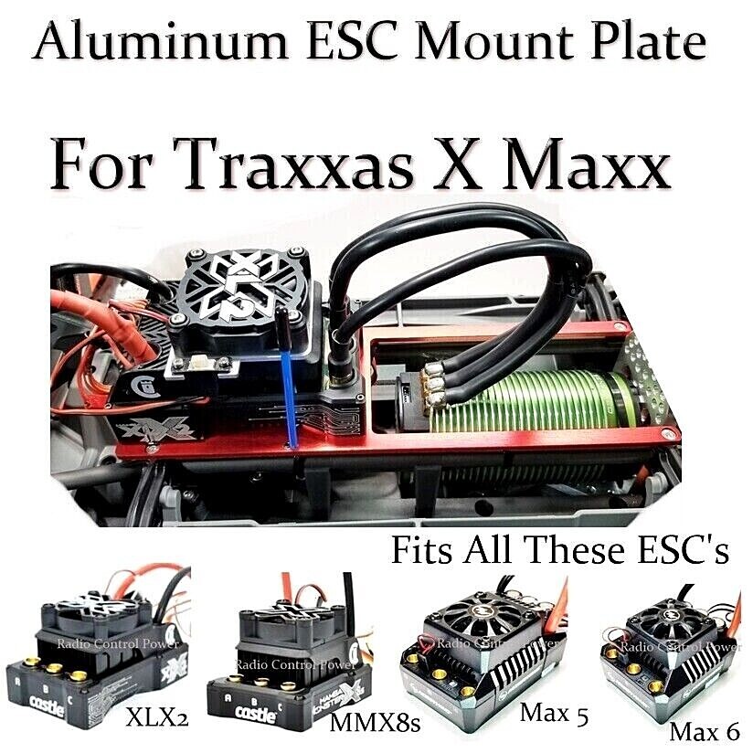 RCP-ESC Aluminum Mount Fits Traxxas X Maxx All in One Max 5-Max 6 XLX2 MMX8s