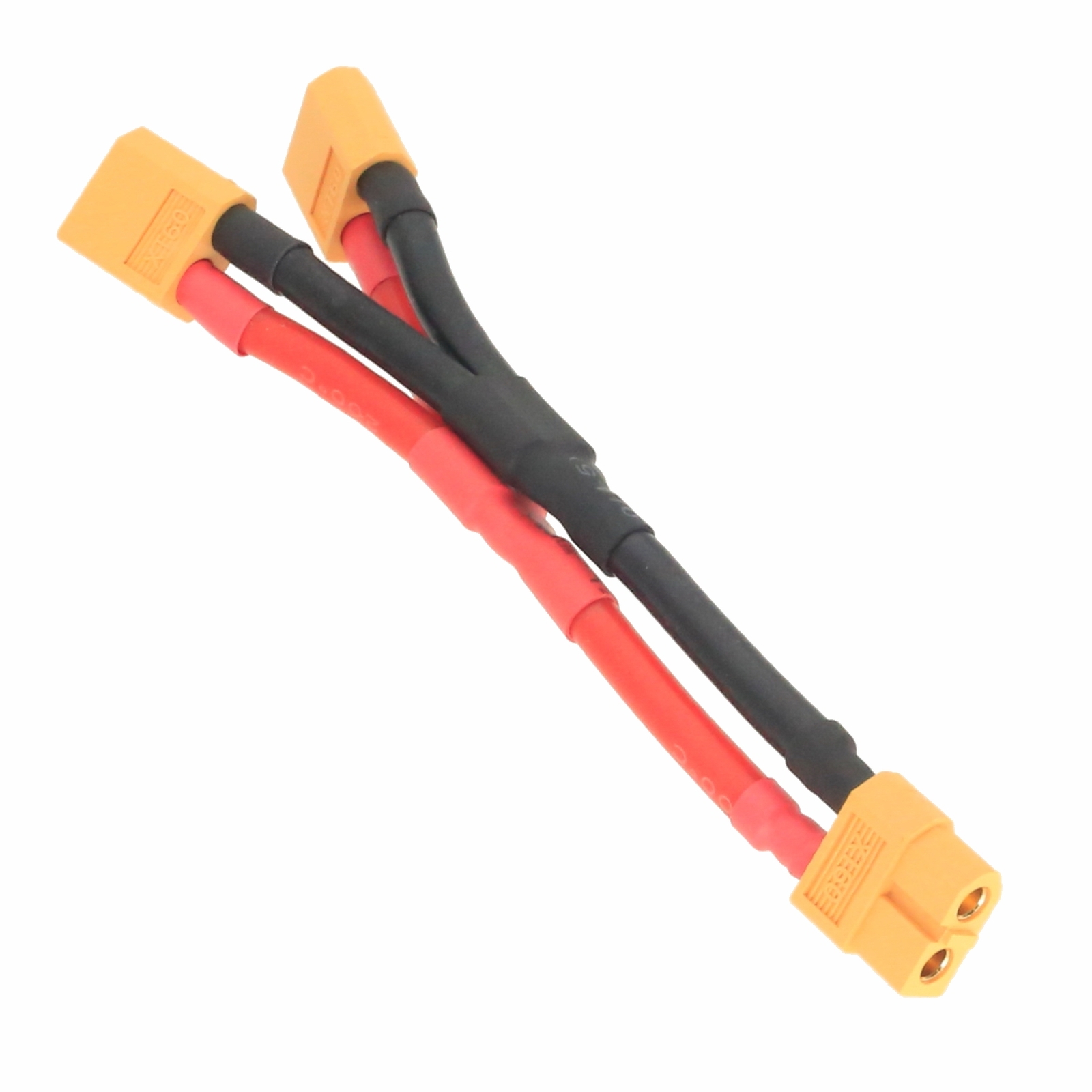Parallel Wire XT60 1 Female to 2 Male Y cable 10AWG 5CM+5CM Adapter