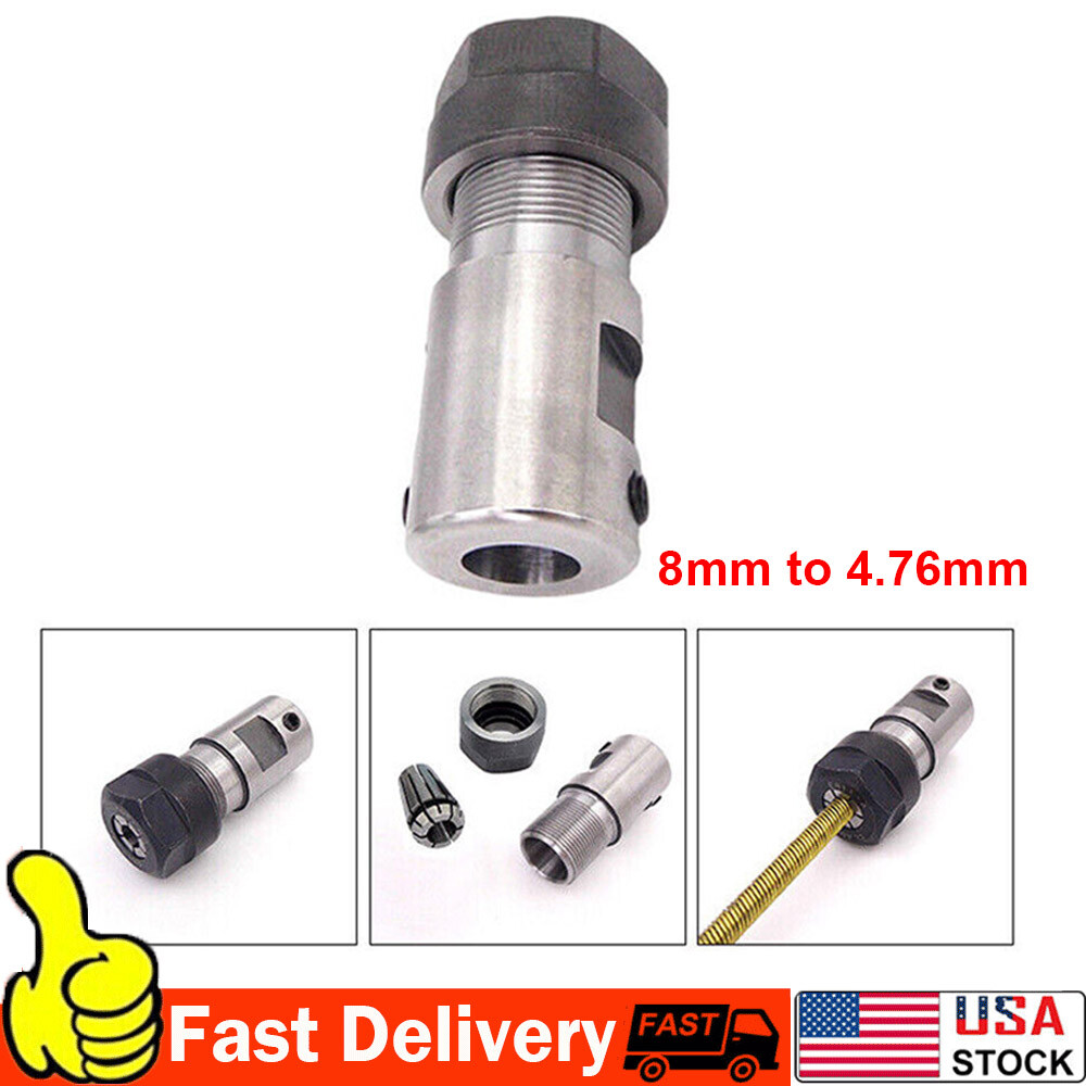 RC Boat 4.76mm 3/16″ Flexible Shaft Coupling 8mm to 4.76mm Collet Joint VEE US