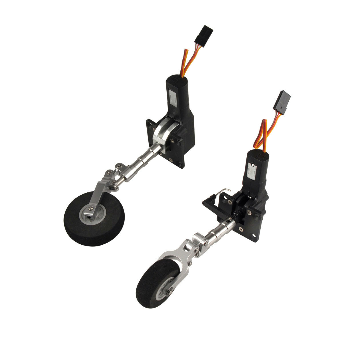 1Set Retractable Landing Gear W/ Wheels for 3KG RC Fixed-wing Airplane Model