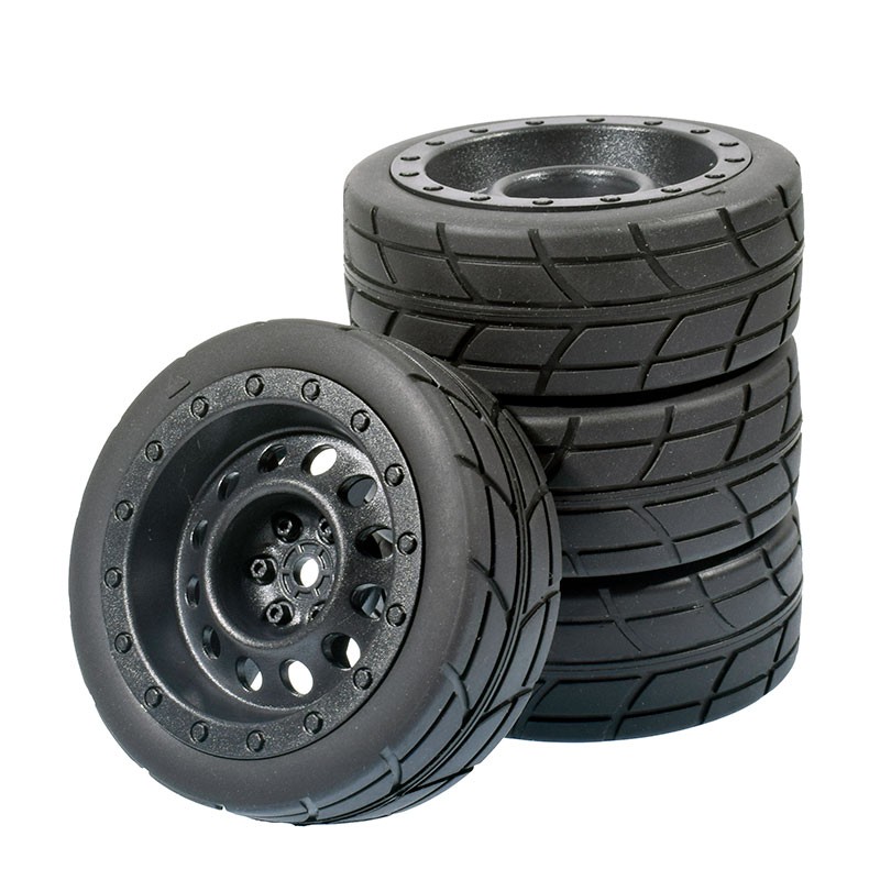 1/10 Onroad Touring Rc Car Wheels Rubber Tires Set for Tamiya HSP HPI tt01 tt02