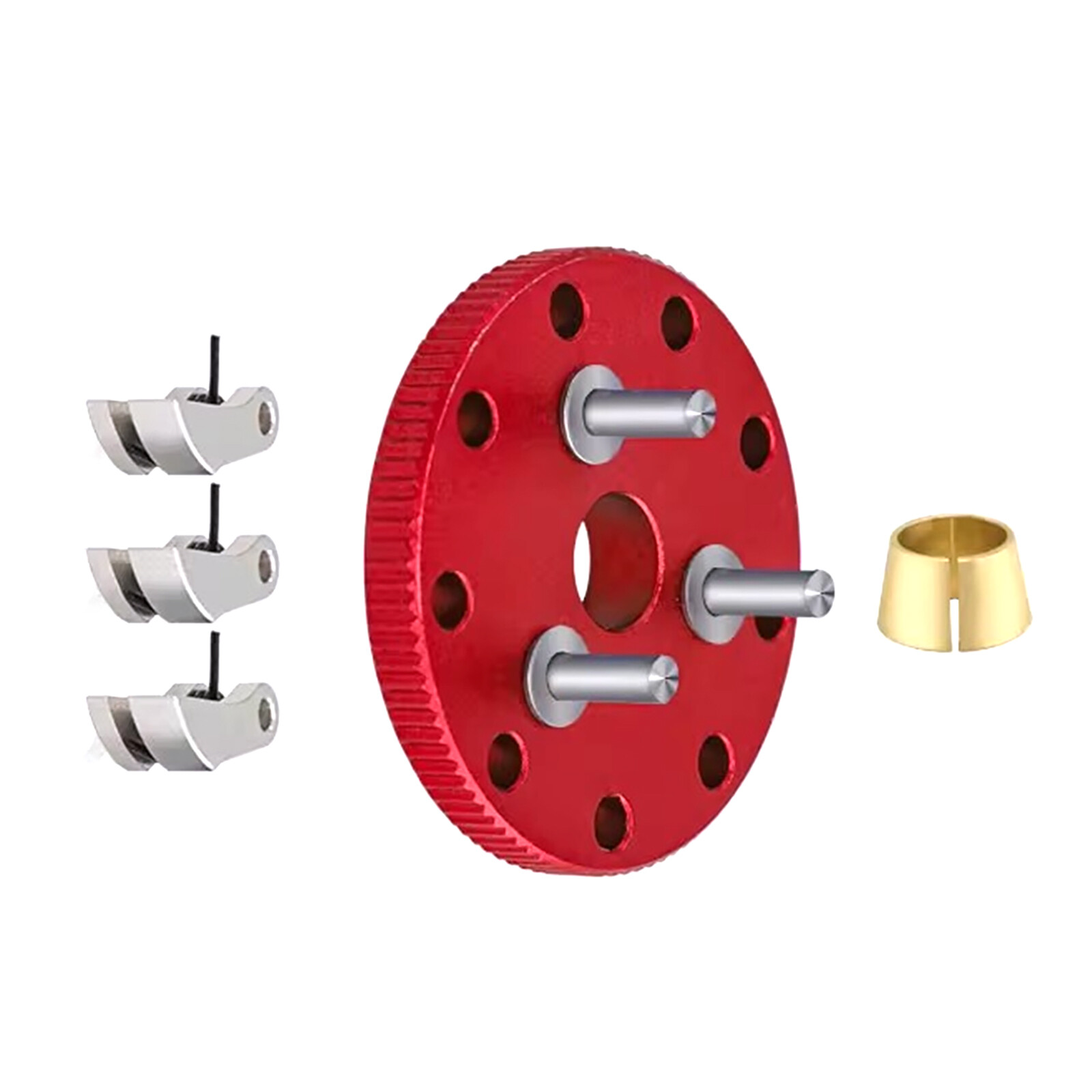1 Set Aluminum Clutch Flywheel Kit For TRAXXAS 1/10 Nitro/Stampede RC Car Red