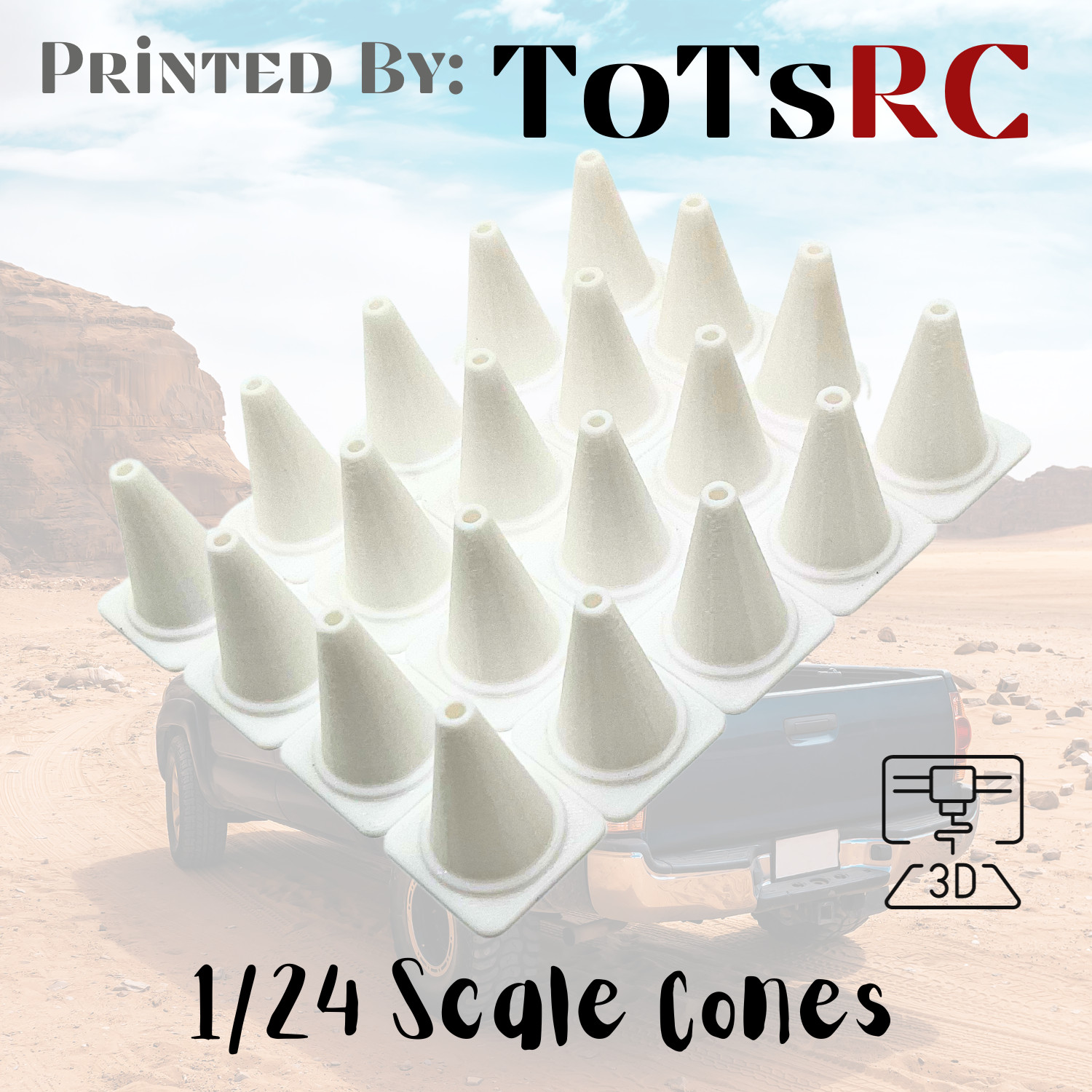 RC Car Rock Crawler Traffic Course Cones NEW COLORS