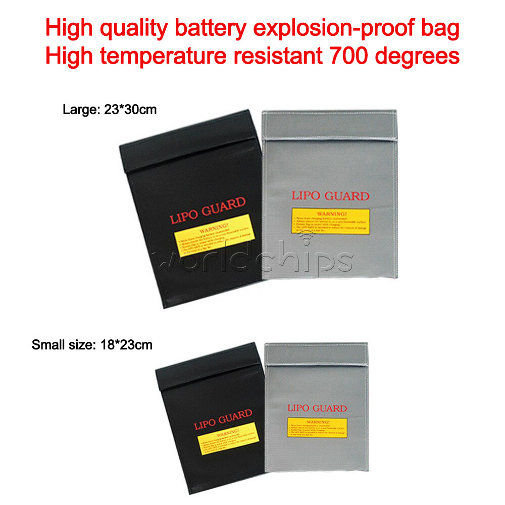 Fireproof High Quality RC LiPo Battery Safety Bag Safe Guard Charging Sack 2Size