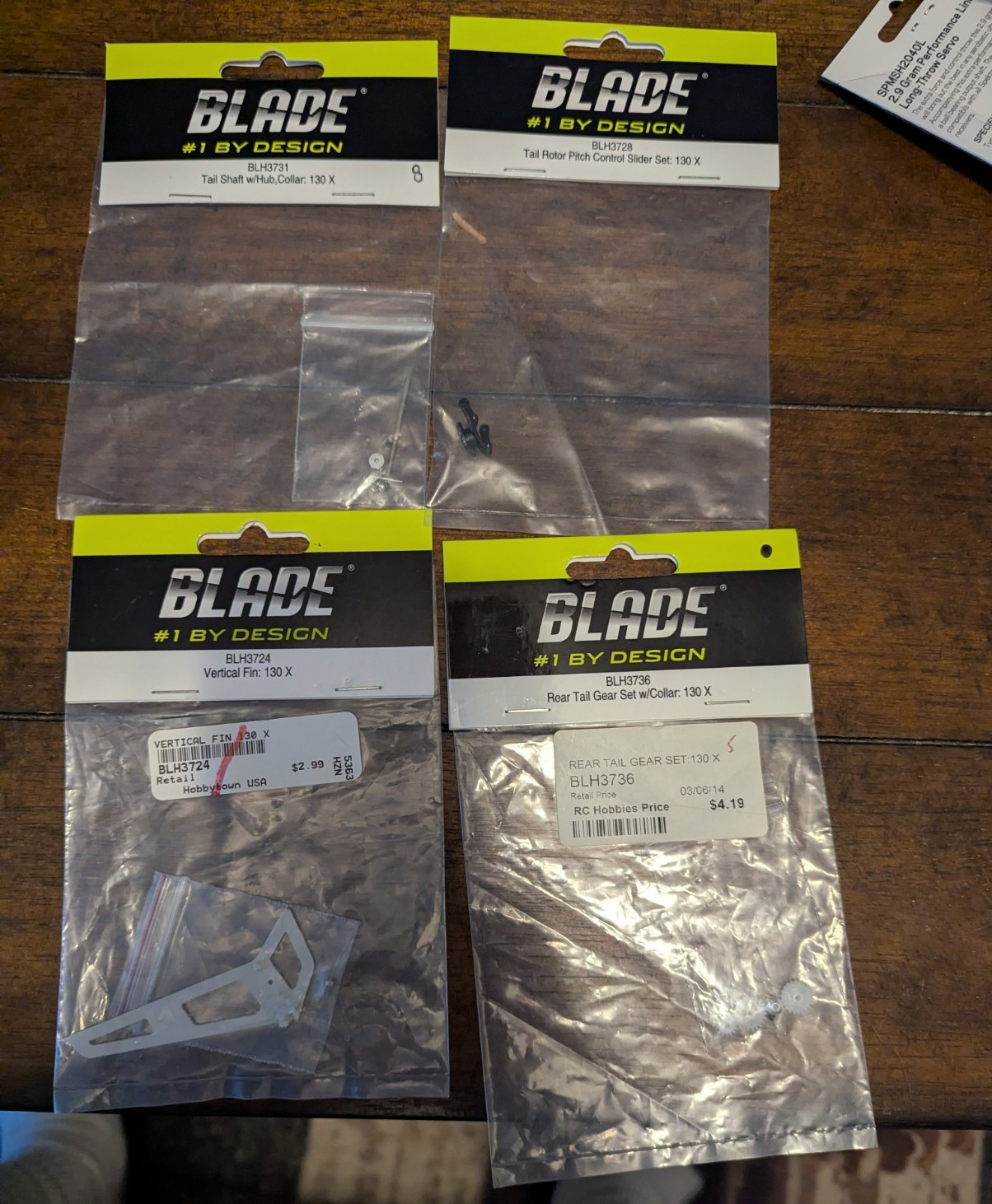 Blade 130 X Electric Helicopter Parts Lot BLH3731 BLH3728 BLH3724 BLH3736